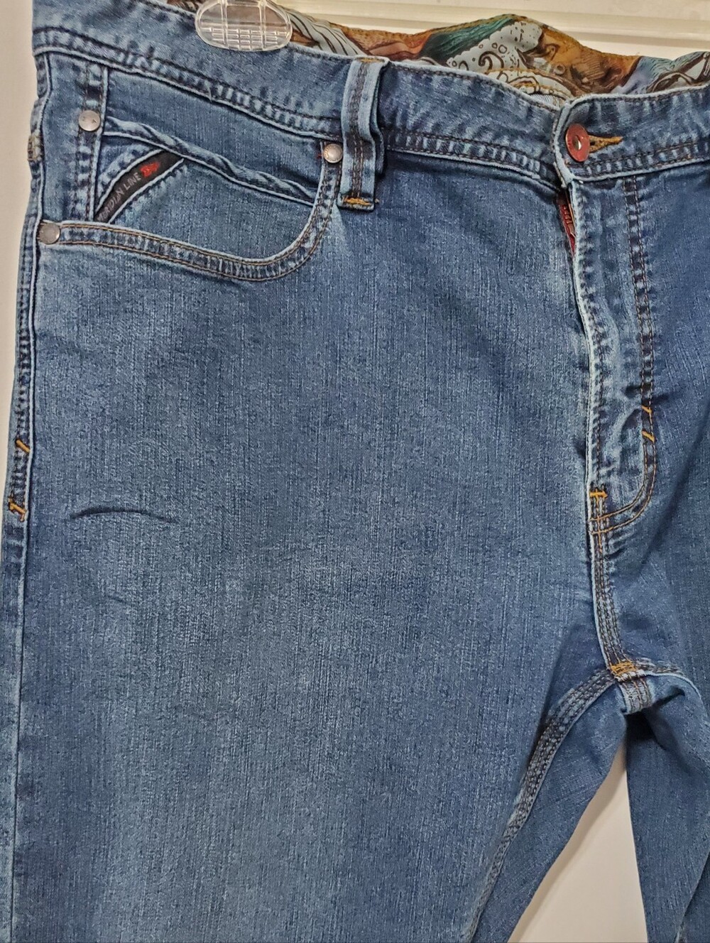 Meridian Line Mens Standard Fit Organic Cotton Blend Jeans 36" Waist - Picture 7 of 11